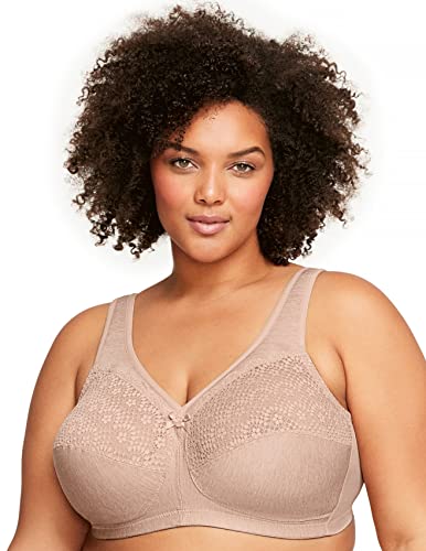 Glamorise Damski biustonosz MagicLift Kontrola wilgoci bez fiszbin #1064, Café Heather, 90F