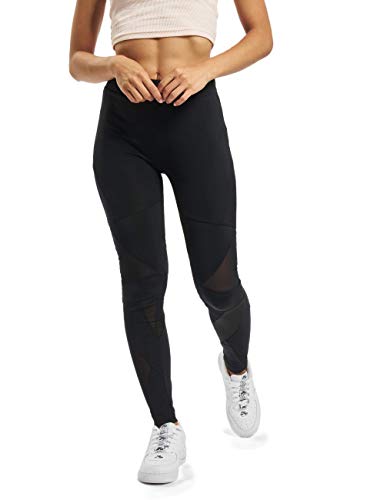 Urban Classics Damskie legginsy Tech Mesh Biker, czarny (Blk/Blk), 3XL