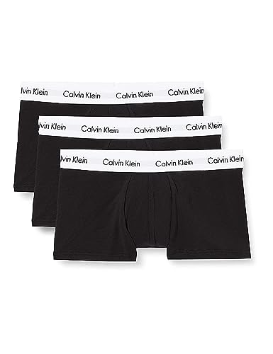 Calvin Klein 3P Low Rise Trunk Bokserki (szorty) Mężczyźni, Czarny, XS