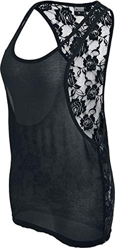Urban Classics Damski top z szyfonu, luźny sportowy, czarny (Black 00007), S