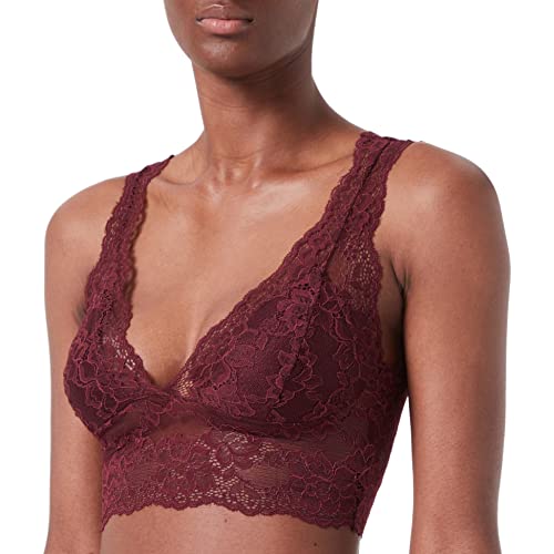 PIECES Pclina koronkowy biustonosz top noos, czerwony (Port Royale Port Royale), M