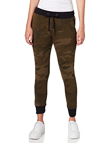 Urban Classics Damskie spodnie sportowe damskie Camo Terry Pants, Wielokolorowy czarny/szary, S