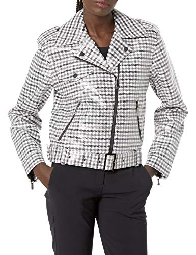 Armani Exchange Damska kurtka motocyklowa, High Rise Check, XL