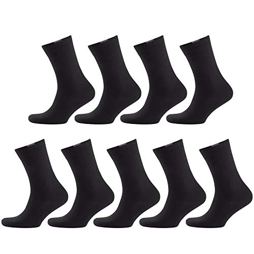 Nur Der 9-pak idealnie pasuje do męskich skarpet, czarny, 36-43 EU