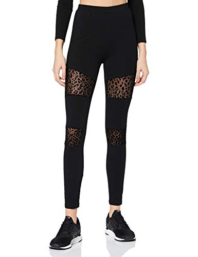 Urban Classics Damskie legginsy z koronką, czarny, XL