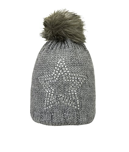 Döll Dziewczęca czapka z dzianiny, Szary (Light Gray Melange 8100), 49 cm