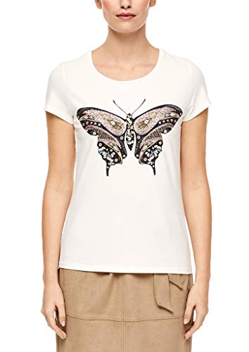 s.Oliver BLACK LABEL T-shirt damski, White Aop, 40