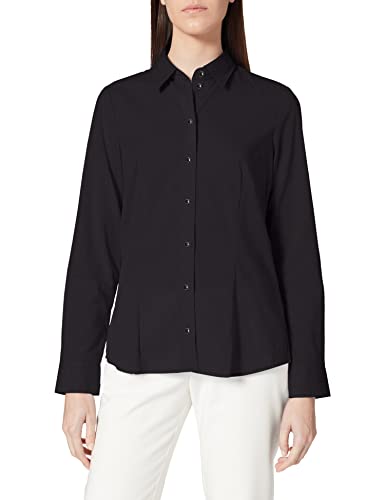 Seidensticker Damska bluzka koszulowa z długim rękawem Slim Fit Uni Stretch koszula, czarny, 34