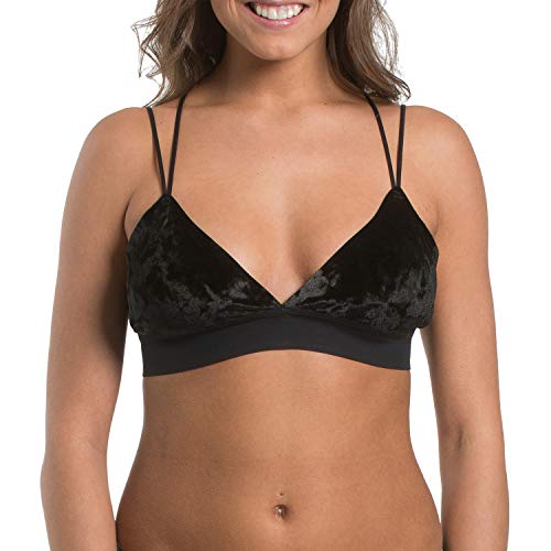 MAGIC Bodyfashion Bezszwowy biustonosz do biustonosza typu spaghetti, Black Velvet, L