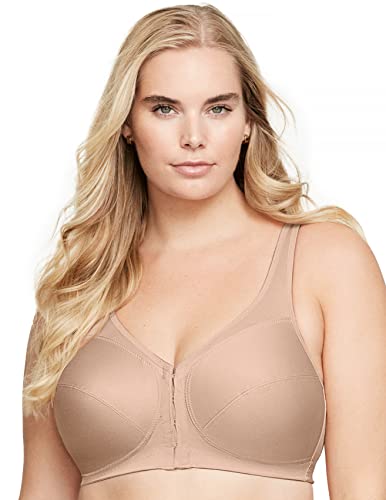 Glamorise Damski biustonosz podtrzymujący postawę z przodu MagicLift #1265, Kawiarnia, 90L