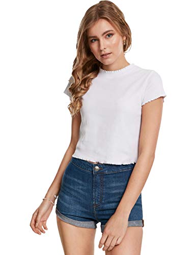 Urban Classics Damska koszulka z krótkim rękawem, biały, XXL