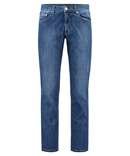 BRAX Feel Good Feel Good spodnie męskie Cooper – krój regular fit, stretch, normalny ściągacz – bawełna, stretch bawełniany, 1 Perma Blue Nos, 32W / 30L