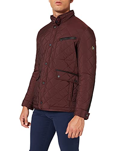 Pierre Cardin Męska kurtka pikowana Techno Down Denim Academy kurtka, czerwony (Wine 8104), 52
