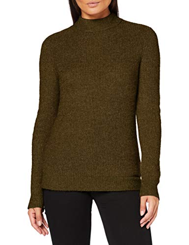 SPARKZ COPENHAGEN Damski sweter z golfem Cora, Khaki Zielony, M