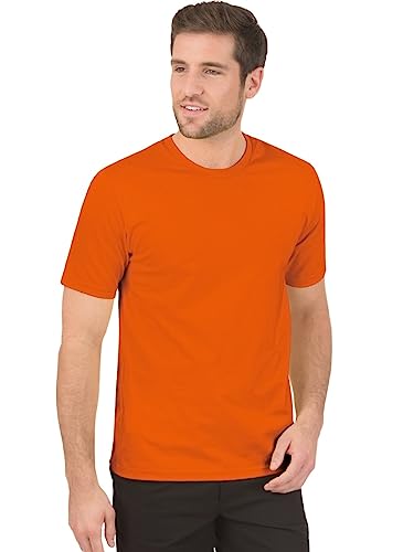 Trigema T-shirt męski Deluxe bawełna, mandarynka, 3XL