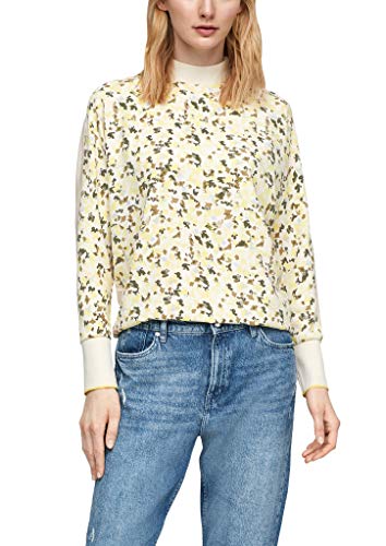 s.Oliver T-shirt damski, Offwhite Aop, 34