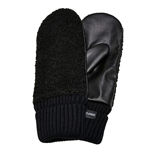 Urban Classics Unisex Sherpa Imitation Leather Gloves rękawiczki zimowe