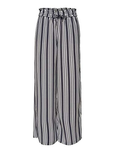 ONLY Onlpiper-ann Mw Wide Pant Cc TLR spodnie damskie, Night Sky - Cloud Dancer, 34W / 32L
