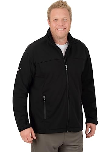 Trigema Męska kurtka softshell, czarny (schwarz 008), 3XL