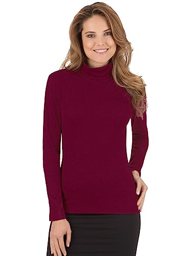 Trigema Damski sweter z golfem, Chiantimelanż, S