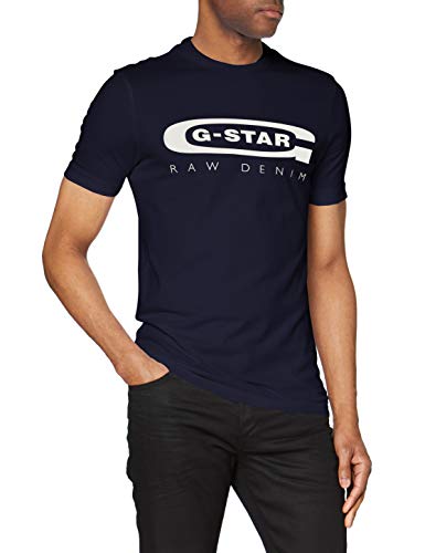 G-STAR RAW T-shirt męski Graphic 4, Niebieski (Sartho Blue D15104-336-6067), XXL