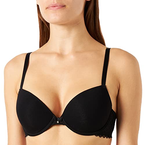 Schiesser Damski biustonosz z fiszbinami Bügel-bh Mit Schale bez wyściółki, Czarny (Schwarz 000), 80C