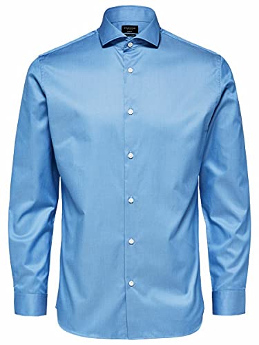 SELECTED HOMME Męska koszula Slhp Slim Fit -, Skyway, S