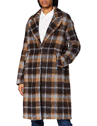 camel active Kurtka damska, Brązowy niebieski (Brown Blue Check, 46