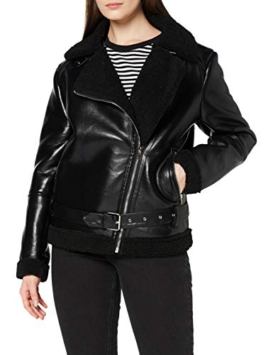 SPARKZ COPENHAGEN Damska kurtka Kerria Faux Sherling, Czarny, XL