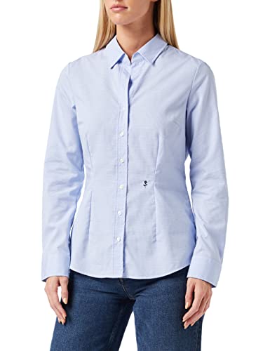 Seidensticker Non-iron Poplin Shirt Blouse Bluzka Kobiety,jasnoniebieski karo,44