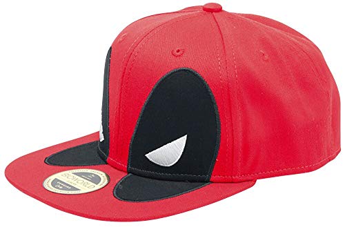 Deadpool Marvel Comics czapka baseballowa z daszkiem z dużą twarzą, jeden rozmiar, czerwony/czarny (Sb097581Dea)