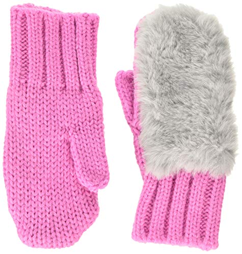 Hatley Dziewczęce Mittens rękawiczki, Różowy (Faux Fur 650), S
