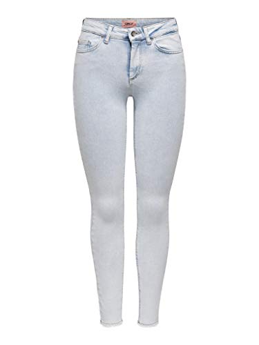 ONLY Dżinsy damskie typu skinny fit ONLBlush Life Ankle, jasnoniebieski (light blue denim), 34-S-L