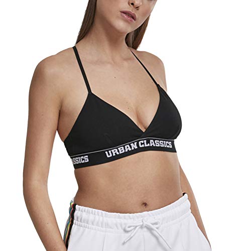 Urban Classics damski biustonosz sportowy, bez fiszbin z logo Racer-Back Ladies Triangle