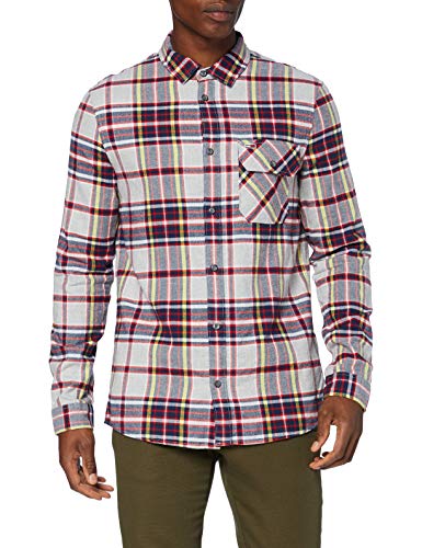 Tommy Jeans Męska koszula flanelowa TJM, Lt Grey Htr/Multi, XS