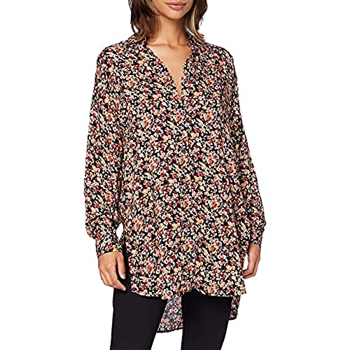 Mavi Damska bluzka z nadrukiem, Baked Clay Grunge Flower Print, XS