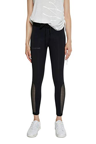 Desigual Damskie legginsy Desagujado Casual Pants, czarny, S