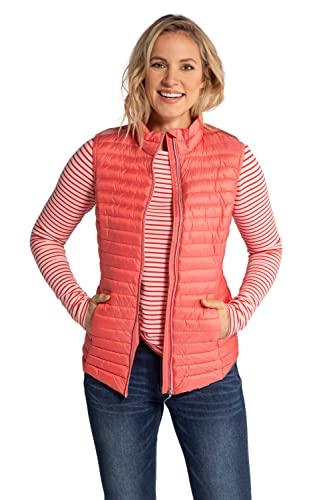 GINA LAURA Damska kamizelka pikowana, mieniąca, stójka, torba podróżna 792515, jasnoróżowy, XL