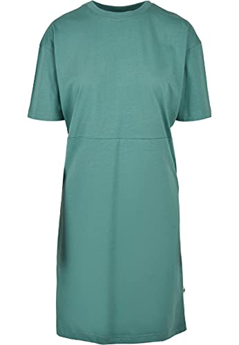 Urban Classics Damska sukienka z bawełny organicznej oversized Slit Tee Dress, damska koszulka sukienka z rozcięciem w wielu kolorach, rozmiary XS-5XL, Paleleaf, 3XL