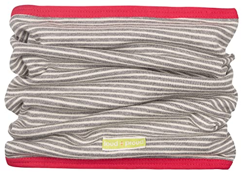 loud + proud Komin dla niemowląt, dwustronny, z bawełny organicznej, certyfikat GOTS, szary (Grey Gr), jeden rozmiar