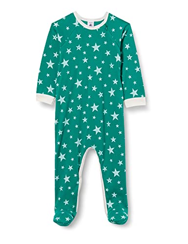 Petit Bateau Koszula nocna dla chłopców, Gazon/Ecume, 0 Miesiące