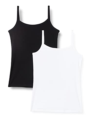 Schiesser Dziewczęcy Podkoszulek Dwupak Top Spaghetti - 95/5 Organic, Wielobarwny 1, 176 Cm