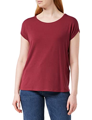 VERO MODA Damski T-shirt Vmava Plain Ss Top Ga Noos, tibetan red, L
