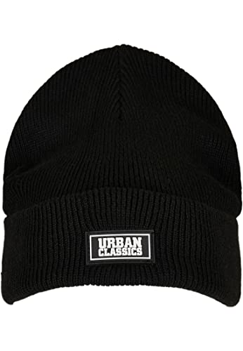 Urban Classics Unisex Plain Stitch Recycled Yarn czapka beanie, czarna, jeden rozmiar