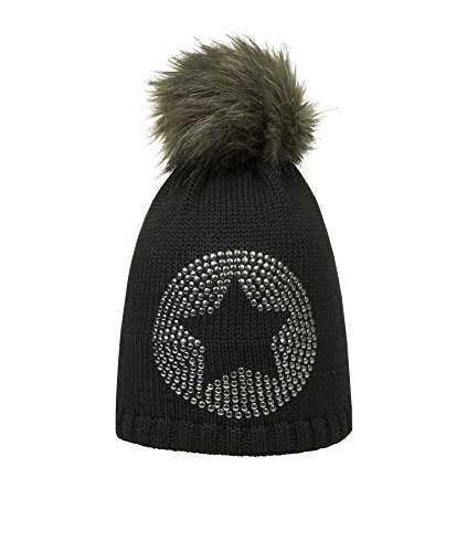 Döll Dziewczęca czapka z dzianiny, Czarny (Caviar 1010), 51 cm