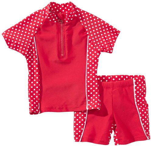 Playshoes 2-częściowy kostium kąpielowy dla dziewczynki, czerwony, 122/128 cm