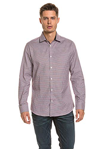 SELECTED HOMME Shdonenew-Mark koszulka męska Ls Noos koszula biznesowa, Wielokolorowy (Bright White Checks:red/Navy/White), M
