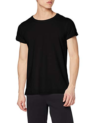 Urban Classics Męski t-shirt Turnup, czarny (czarny 7), XL