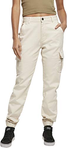 Urban Classics Damskie spodnie cargo z wysokim stanem Spodnie Kobiety , Whitesand , 28