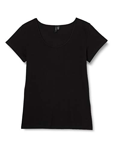 VERO MODA Damska koszulka VMERIKA Plain 3/4 TOP NOOS, czarny, XXL